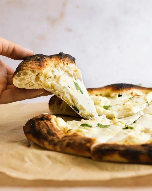 White Garlic Pizza Casserole with Ricotta