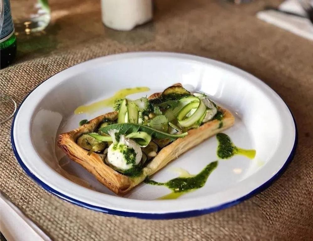 Wild Garlic and Goat Cheese Tartine