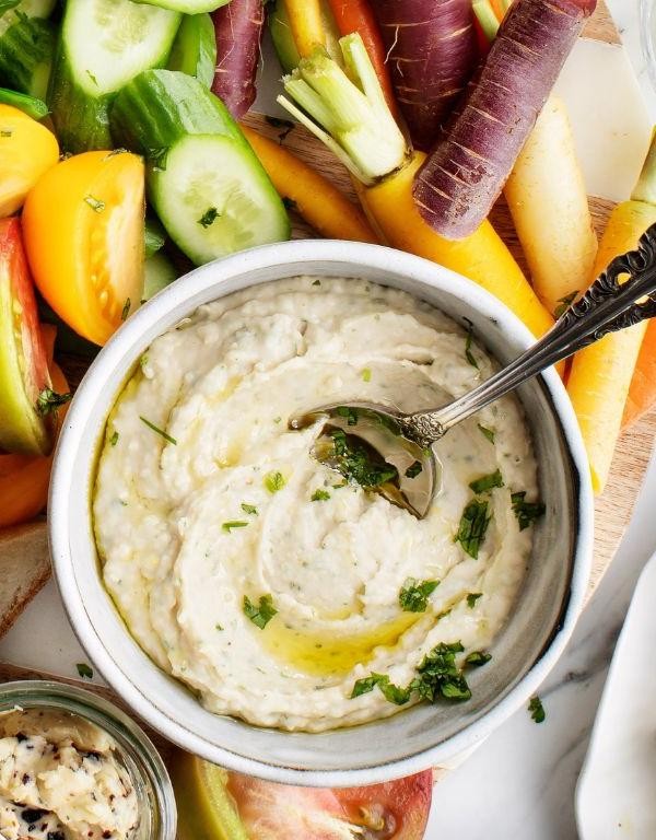Wild Garlic and White Bean Dip