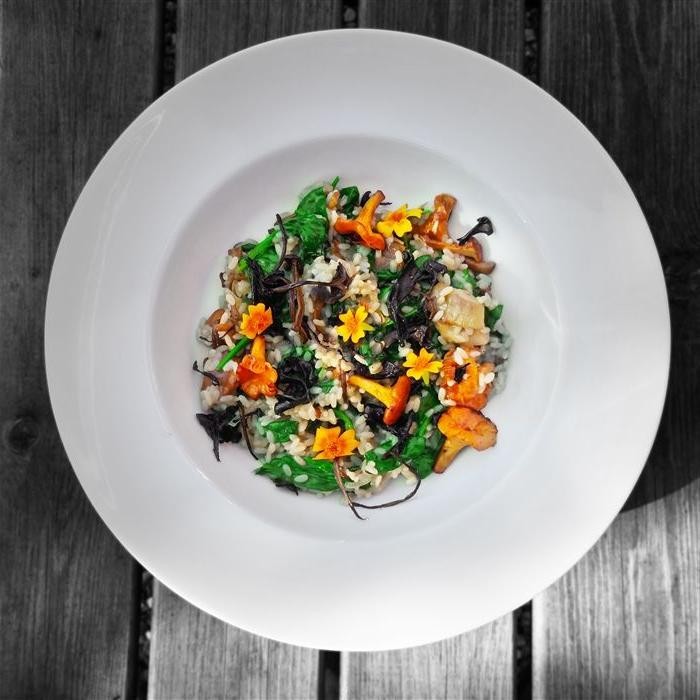 Wild Mushroom and Juniper Berry Risotto