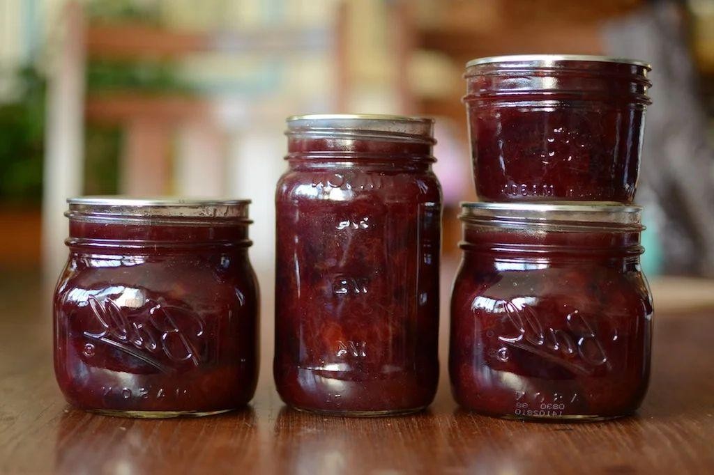 Wild Plum Jam with Vanilla and Cinnamon