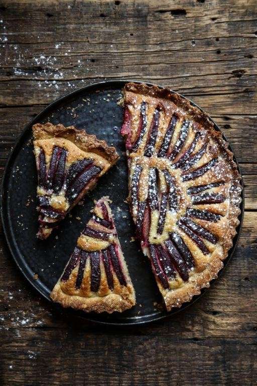 Wild Plum and Almond Tart