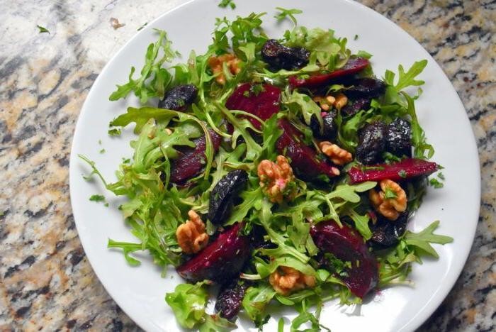 Wild Plum and Walnut Salad