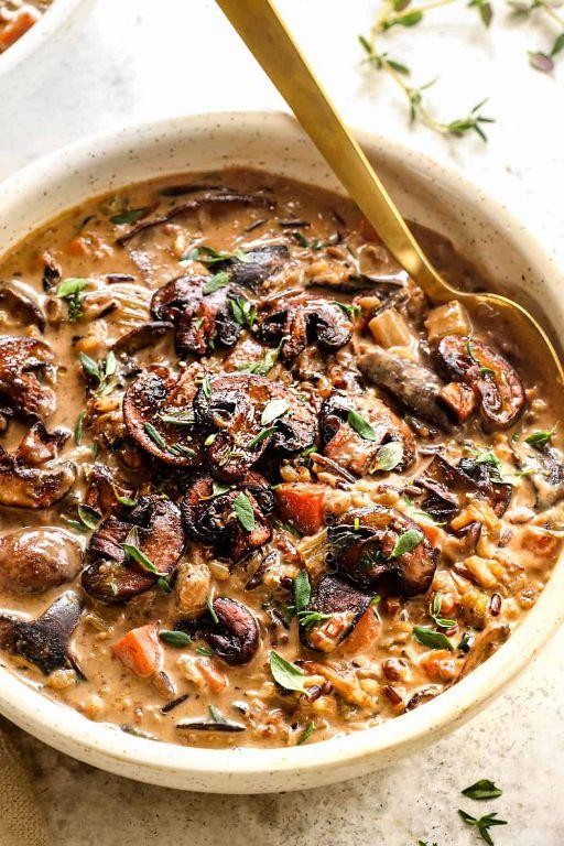 Wild Rice and Mushroom Soup