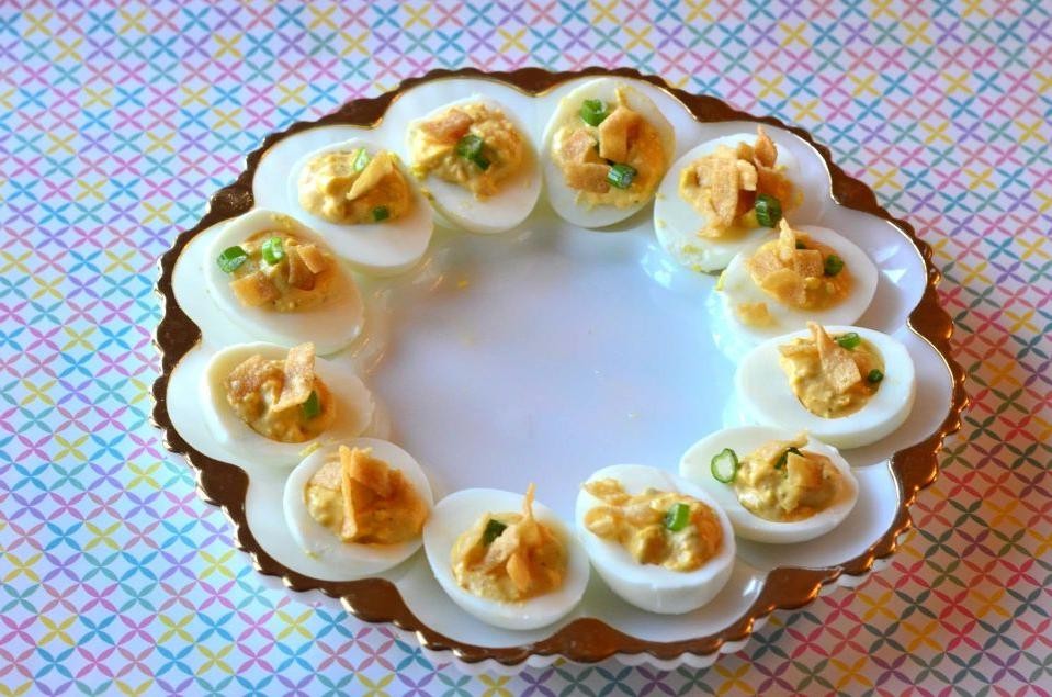 YumYum Deviled Eggs with Radscorpion Bits
