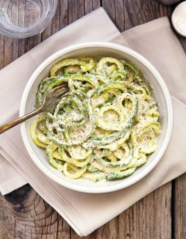 Zucchini Noodles with Creamy Cashew Sauce