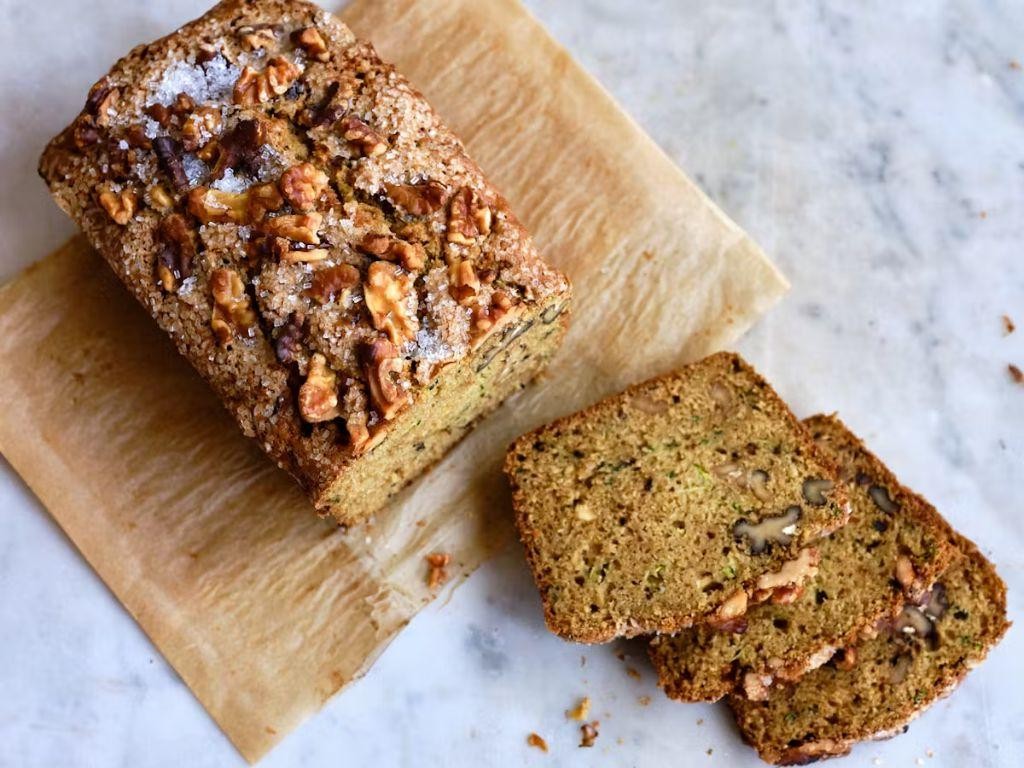 Zucchini Walnut Loaf Cake