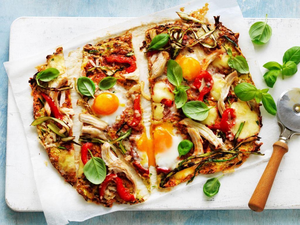 Zucchini and Egg Breakfast Pizza