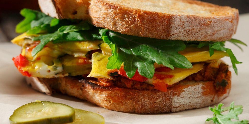 Zucchini and Egg Breakfast Sandwich