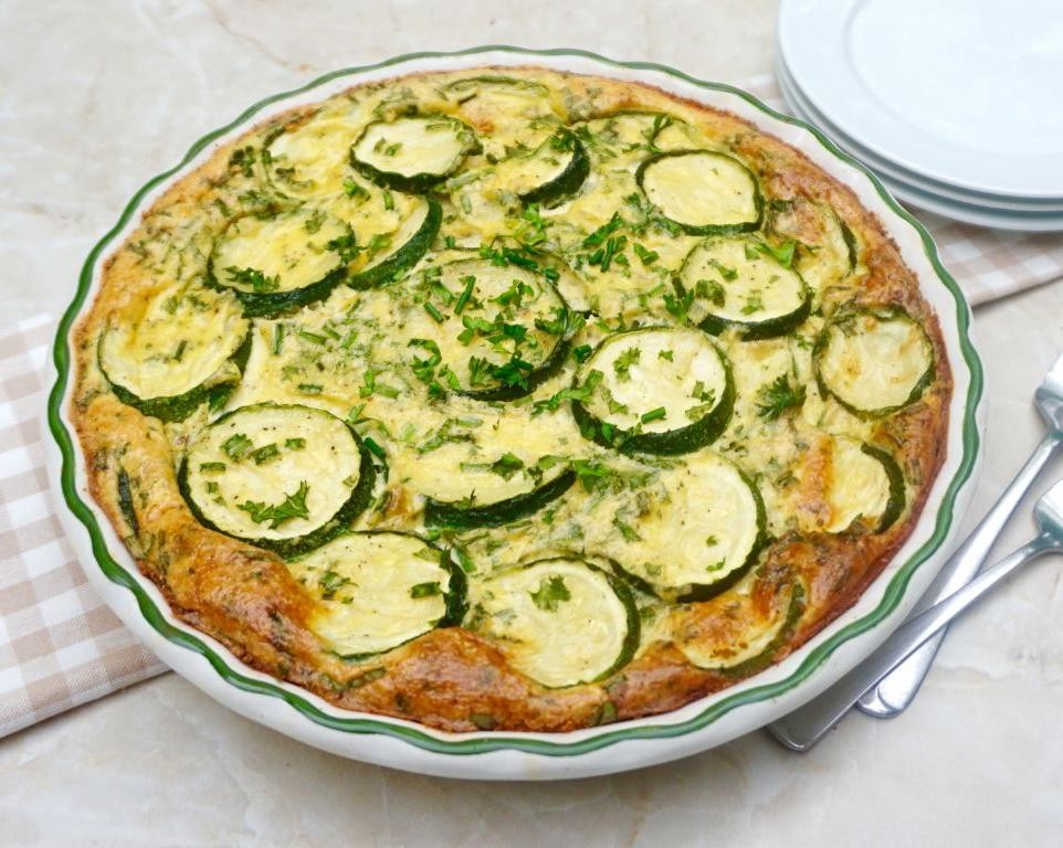 Zucchini and Egg Frittata with Fresh Herbs