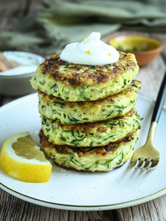 Zucchini and Egg Pancakes with Parmesan