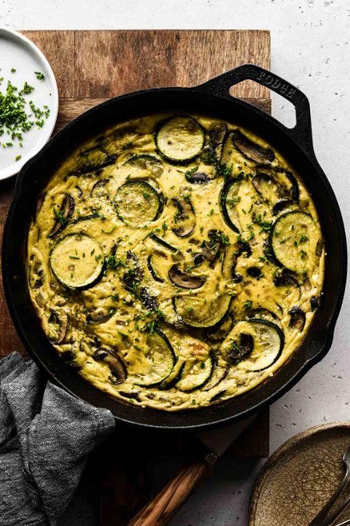 Zucchini and Egg Scramble with Mushrooms