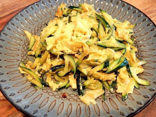 Zucchini and Egg Stir-Fry with Garlic