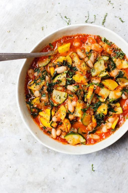Zucchini and Tomato Stew with Basil
